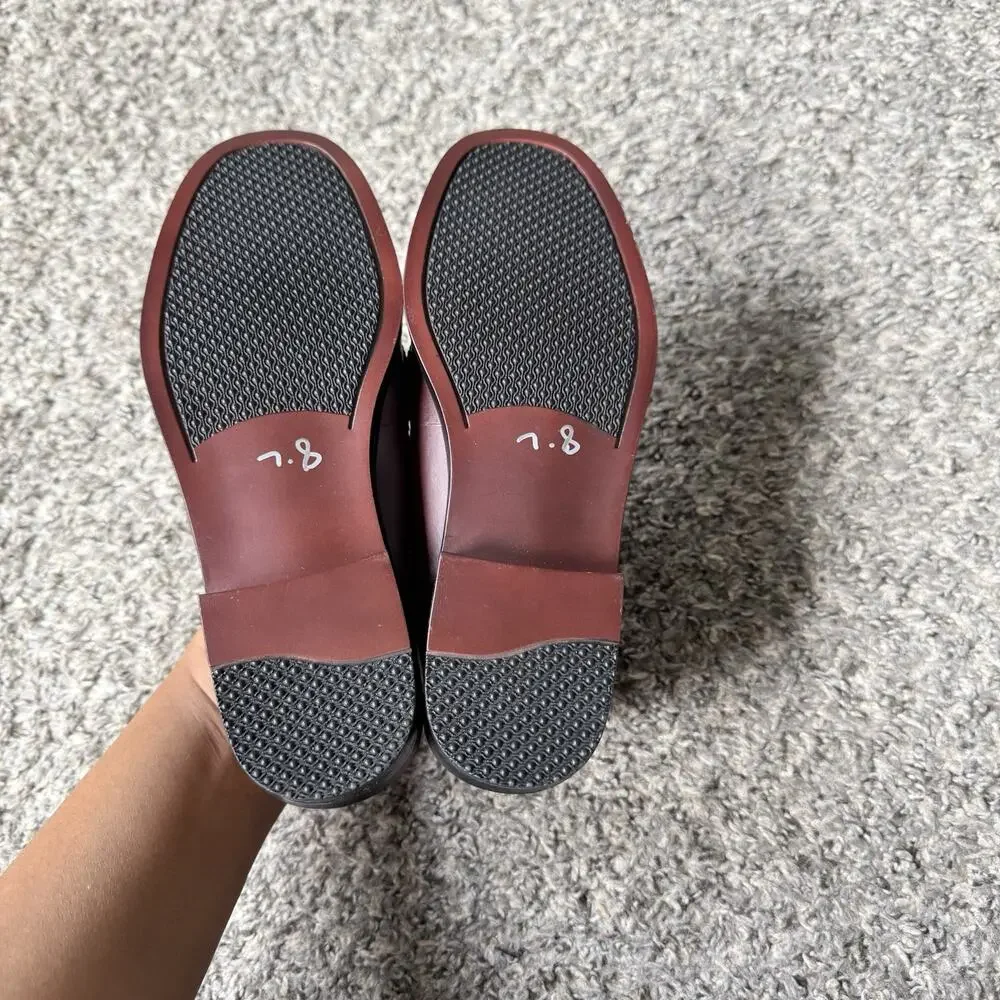 WHITE MOUNTAIN Women's Keeper Penny Loafer Red Leather Size 6.5 M Shoe New